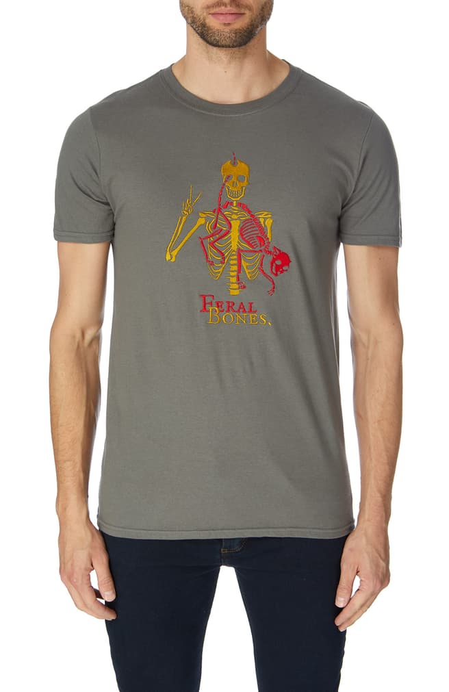 Bolongaro Trevor Charcoal Feral Bones T-Shirt