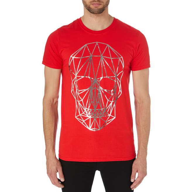 Bolongaro Trevor Red Geo Skull T-Shirt