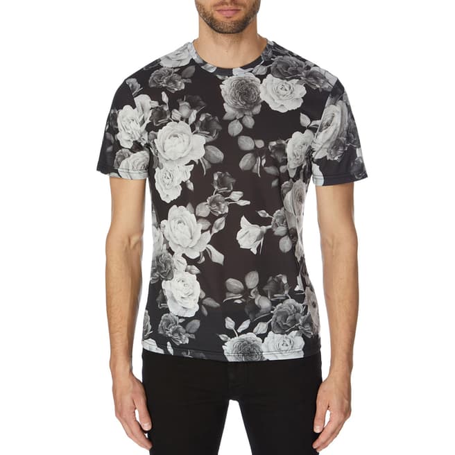 Bolongaro Trevor White/Black Rose T-Shirt
