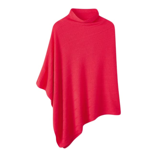 Pure Collection Rich Coral Textured Poncho