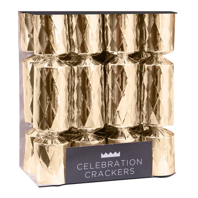 Celebration Crackers Set of 8 Mini Wine Charm Gold Crackers