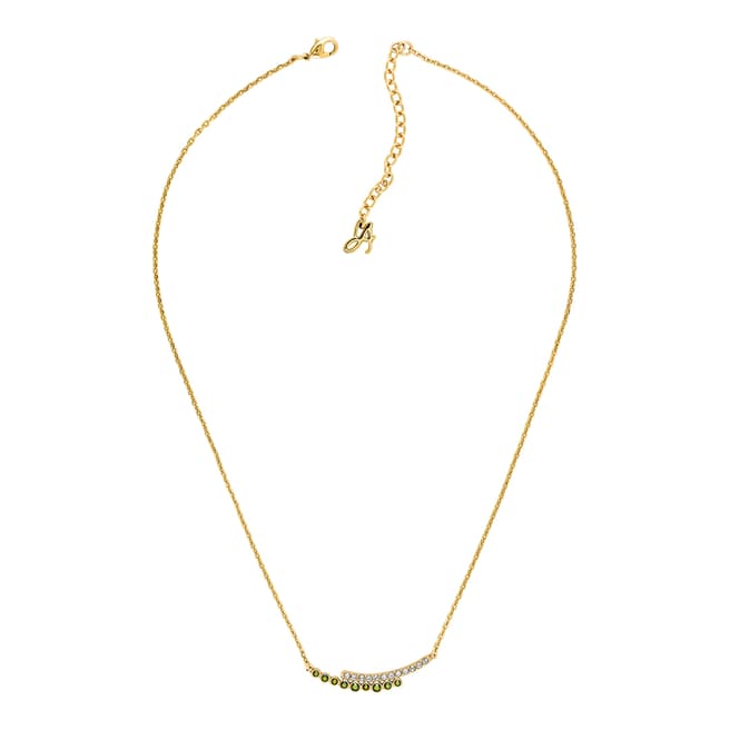 Adore by Swarovski® Gold Plated Iridescent Pave Curved Bar Necklace