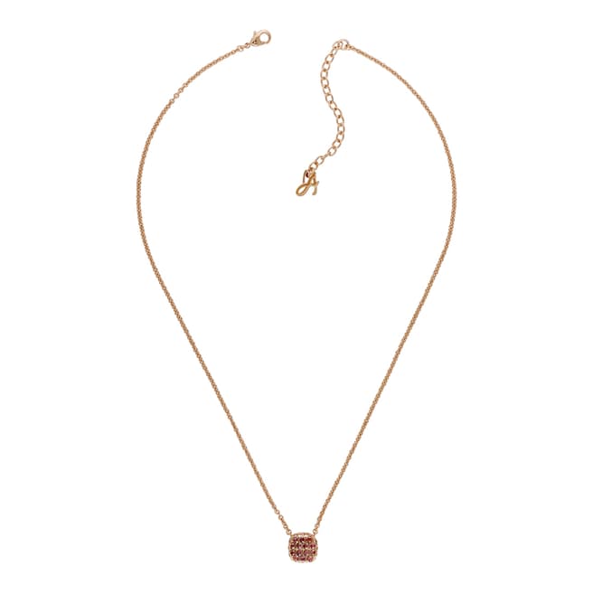 Adore by Swarovski® Rose Gold Plated Lilac Pave Cushion Necklace