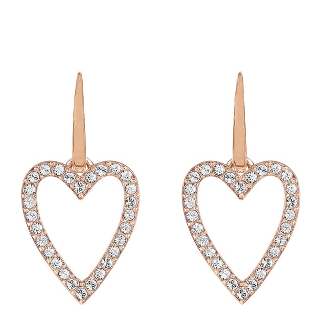 Adore by Swarovski® Rose Gold Plated Open Heart Earrings