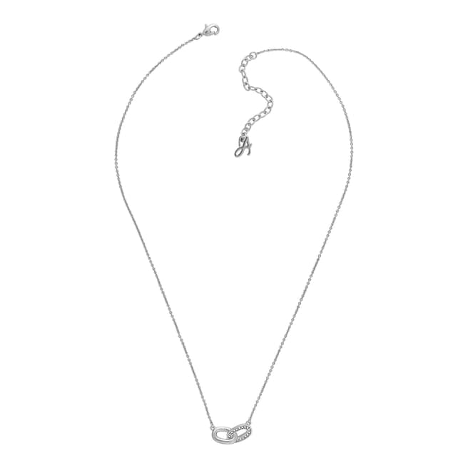 Adore by Swarovski® Silver Oval Interlocking Link Necklace
