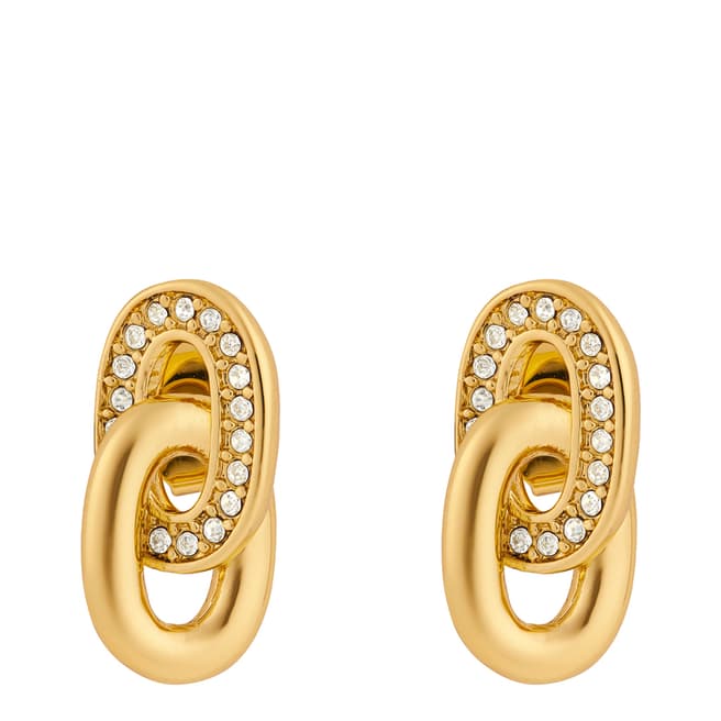 Adore by Swarovski® Gold Plated Interlocking Link Earrings