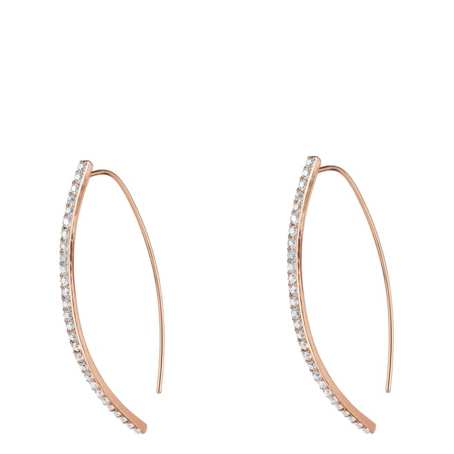 Adore by Swarovski® Rose Gold Plated Pave Arc Earrings