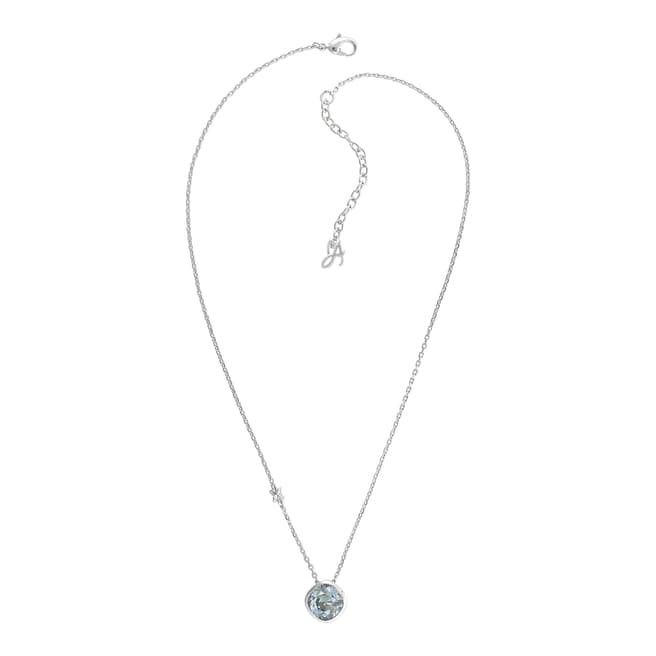 Adore by Swarovski® Silver Blue Soft Square Necklace