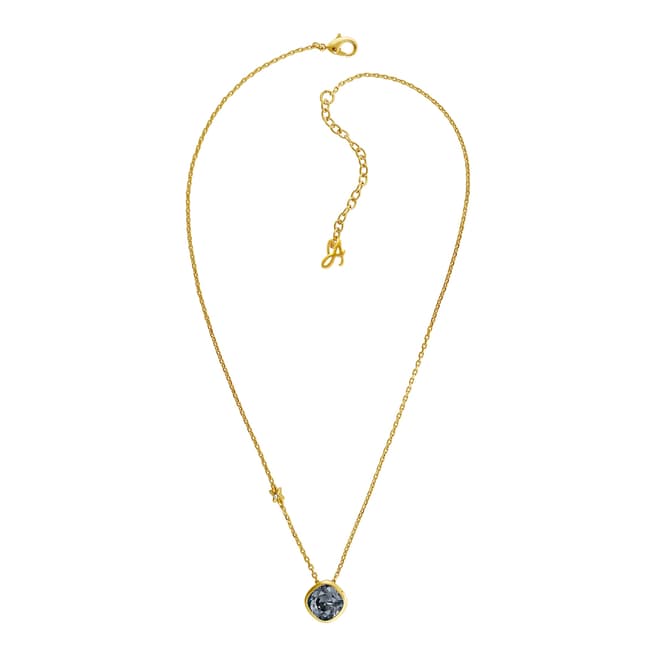 Adore by Swarovski® Gold Plated Black Soft Square Necklace