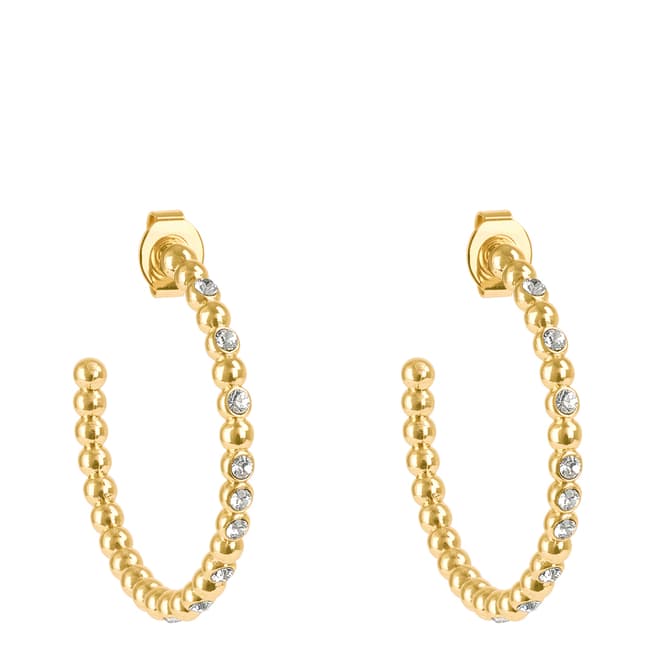 Adore by Swarovski® Gold Plated Crystal Beaded Large Hoops