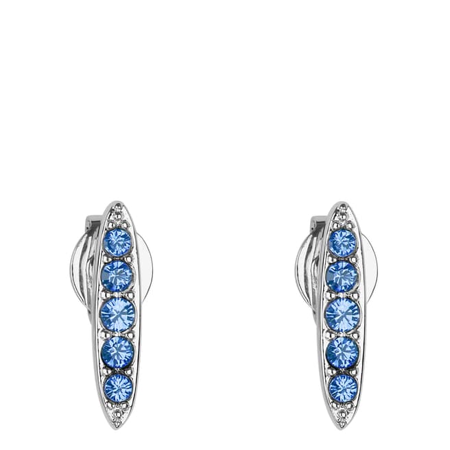 Adore by Swarovski® Silver Sapphire Pave Navette Stud Earrings
