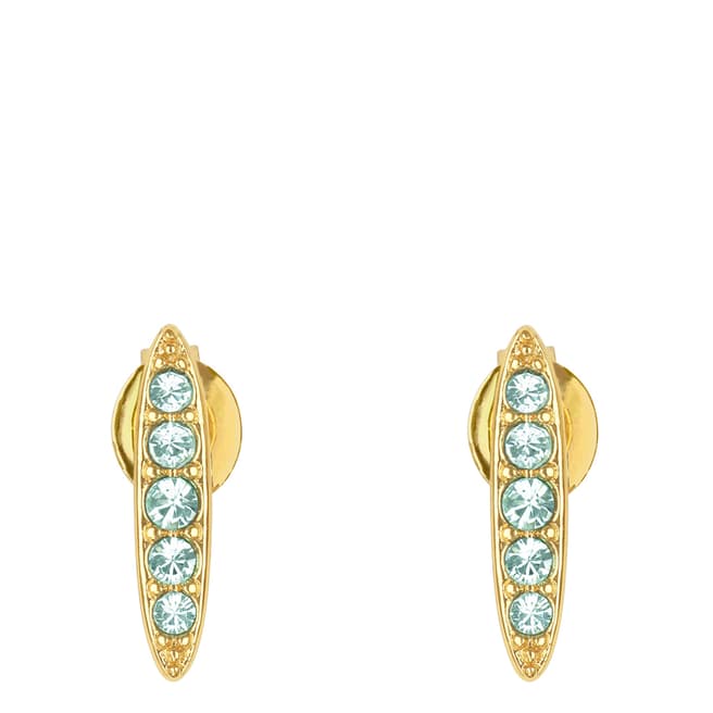 Adore by Swarovski® Gold Plated Azore Pave Navette Stud Earrings