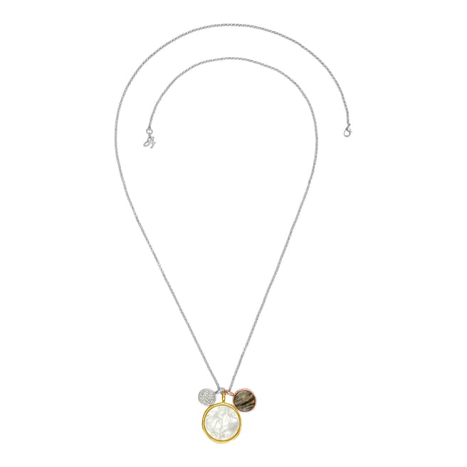 Adore by Swarovski® Silver Large Resin Circle Charm Necklace