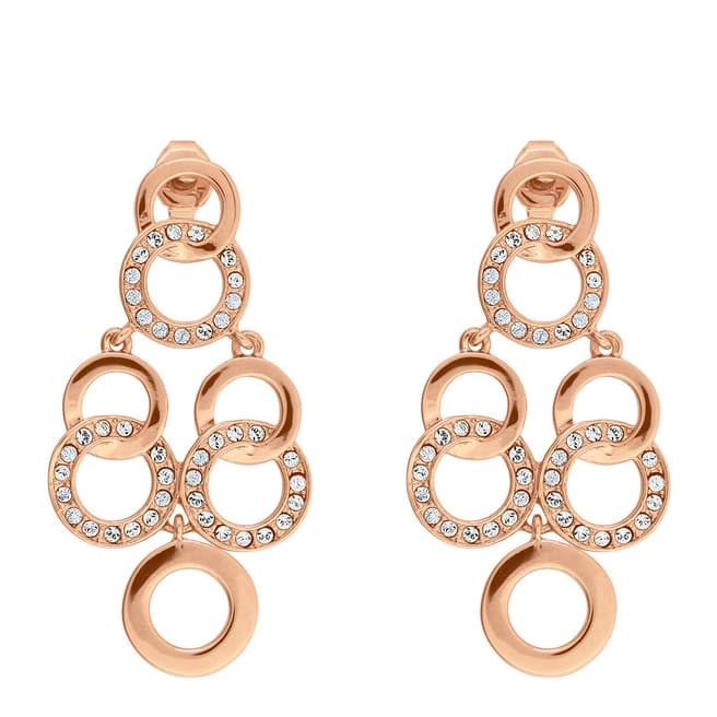 Adore by Swarovski® Rose Gold Interlocking Chandelier Earrings