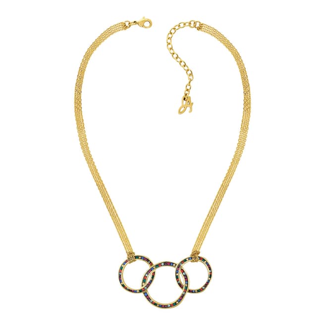 Adore by Swarovski® Gold Plated Organic Circle Drama Necklace