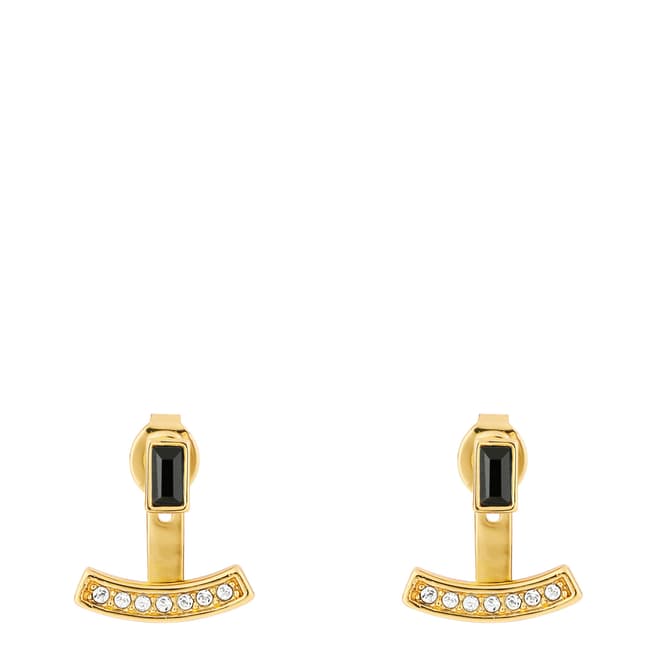 Adore by Swarovski® Gold Plated Baguette Bar Jacket Earrings
