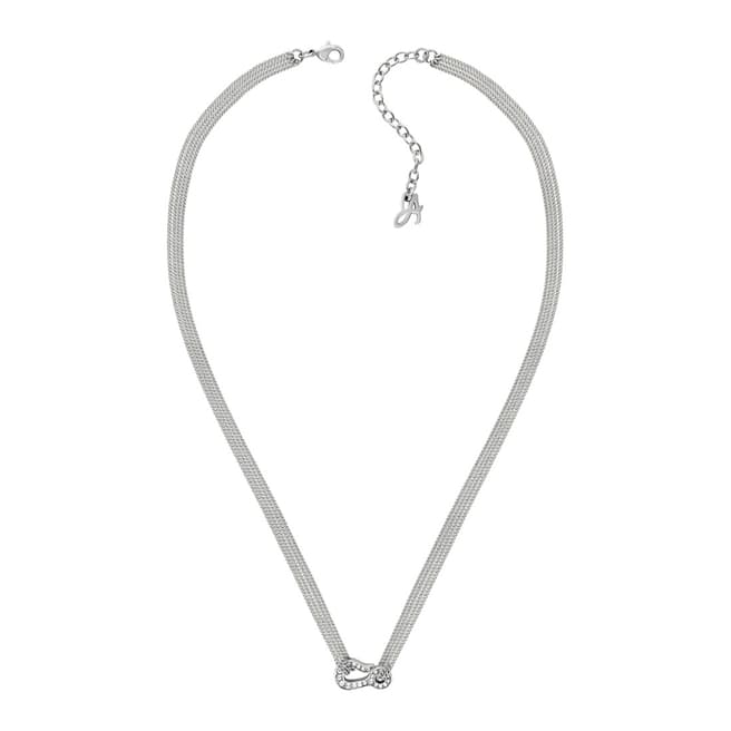 Adore by Swarovski® Silver Pave Hook Necklace
