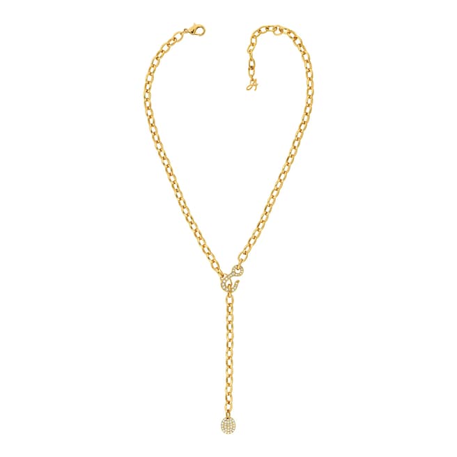 Adore by Swarovski® Gold Plated Pave Hook Y Necklace