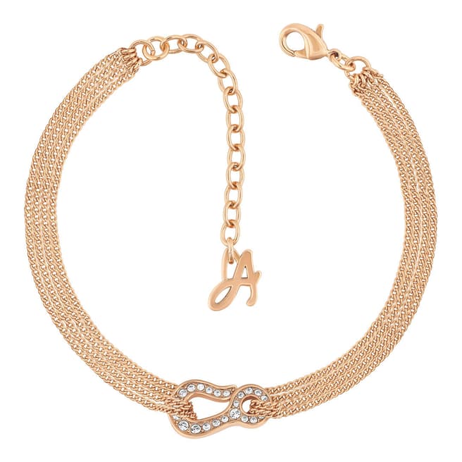 Adore by Swarovski® Rose Gold Plated Pave Hook Bracelet