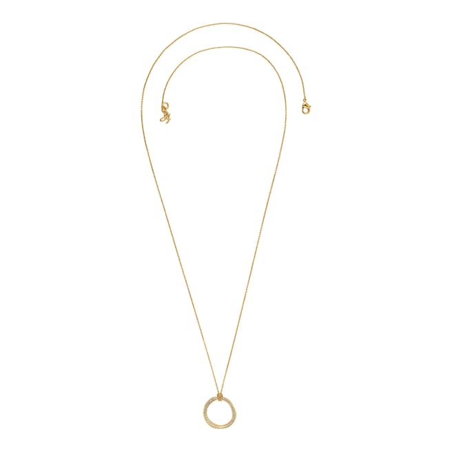 Adore by Swarovski® Gold Plated Organic Circle Long Necklace