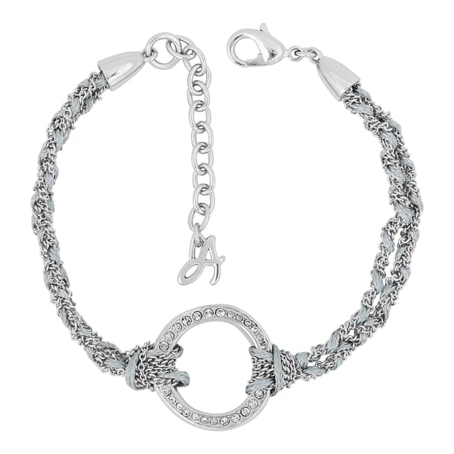 Adore by Swarovski® Silver Organic Circle Braided Bracelet