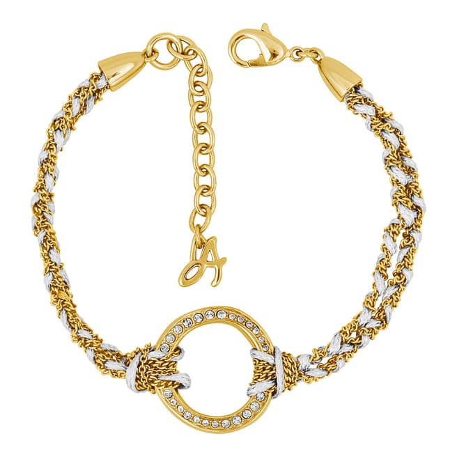 Adore by Swarovski® Gold Plated Organic Circle Braided Bracelet