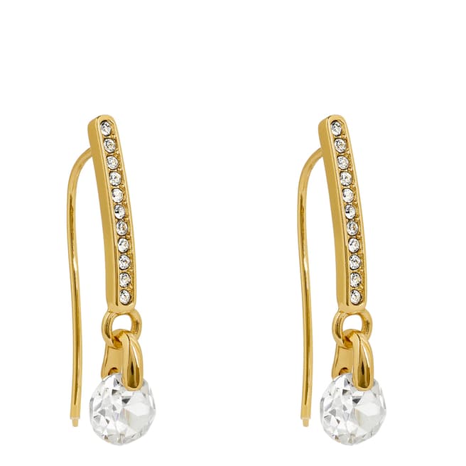 Adore by Swarovski® Gold Plated Linear Pave French Wire Earrings