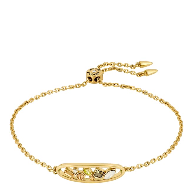Adore by Swarovski® Gold Plated Blue Crystal Oval Bracelet
