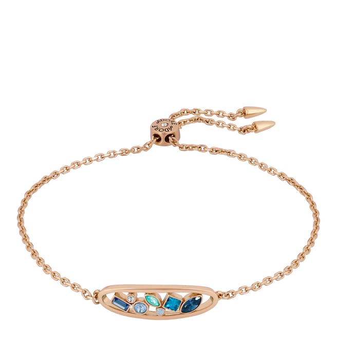 Adore by Swarovski® Rose Gold Plated Blue Crystal Oval Bracelet