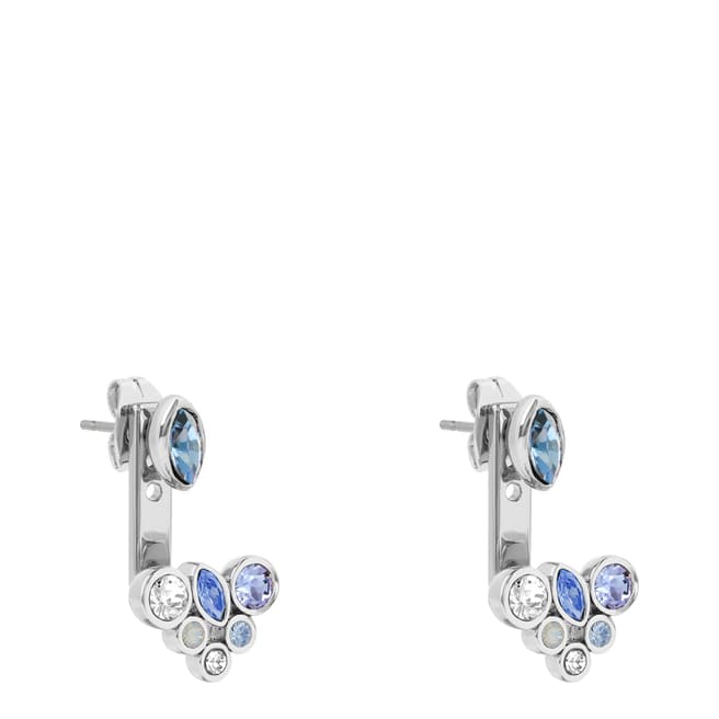 Adore by Swarovski® Silver Blue Crystal Earring Jackets