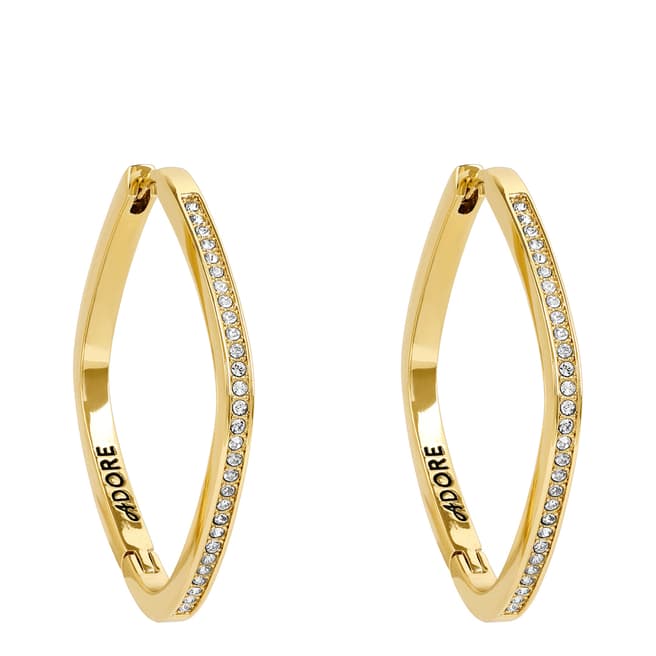 Adore by Swarovski® Gold Plated Soft Square Hoop Earrings