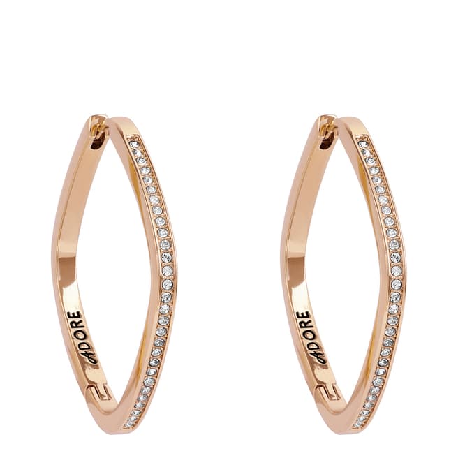 Adore by Swarovski® Rose Gold Soft Square Hoop Earrings
