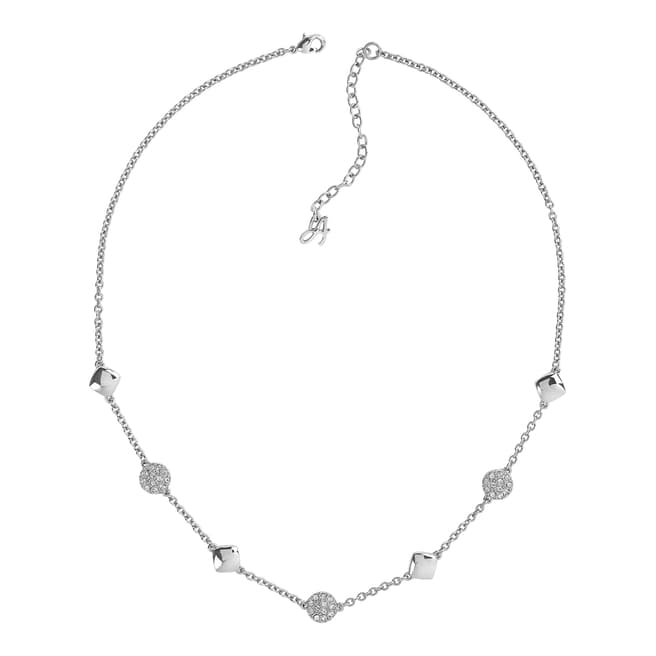Adore by Swarovski® Silver Pave Crystal Station Necklace