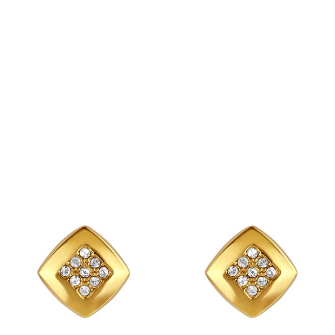 Adore by Swarovski® Gold Pave Crystal Square Stud Earrings