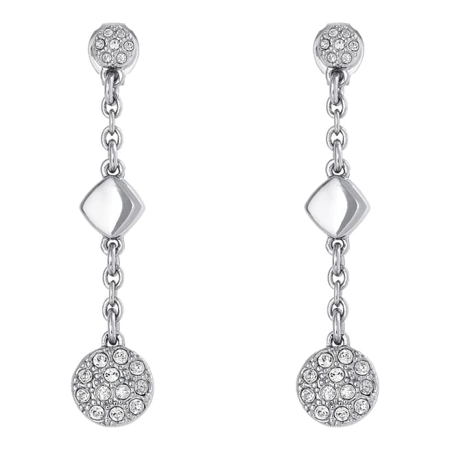 Adore by Swarovski® Silver Crystal Metal Post Drop Earrings