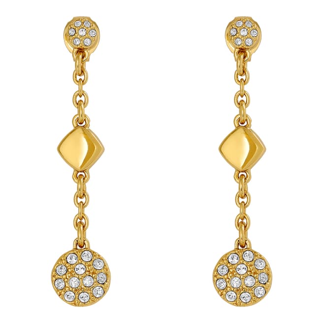 Adore by Swarovski® Gold Plated Crystal Metal Post Drop Earrings