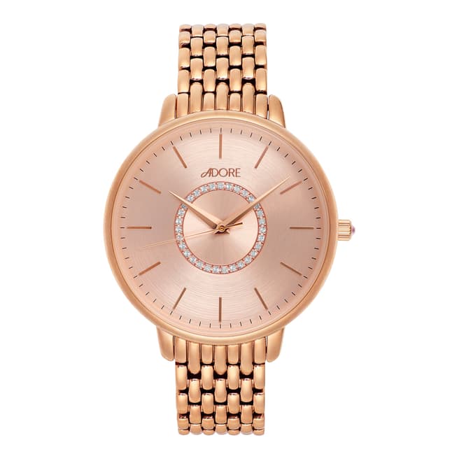 Adore by Swarovski® Rose Gold Plated Luxe Bracelet Watch 38mm