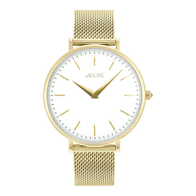 Adore by Swarovski® Gold Plated Shimmer Mesh Watch 33mm