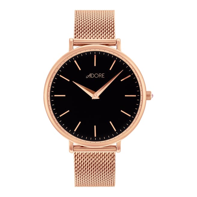 Adore by Swarovski® Rose Gold Plated Shimmer Mesh Watch 33mm