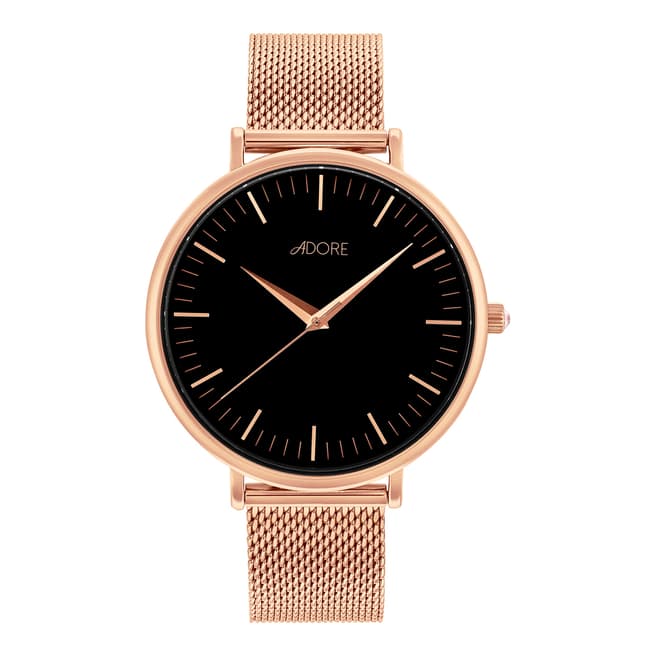 Adore by Swarovski® Rose Gold Plated Shimmer Mesh Watch 38mm