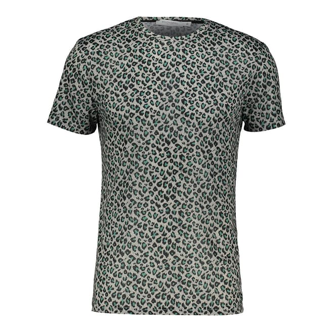 Bolongaro Trevor Grey/Green Leopard T-Shirt
