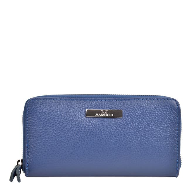 Mangotti Bags Blue Leather Wallet