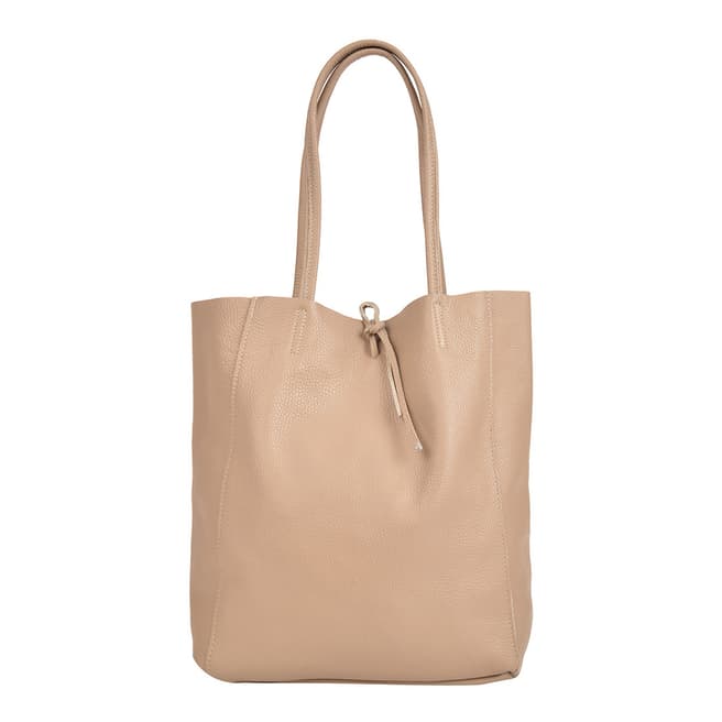 Sofia Cardoni Sand Leather Shopper Bag