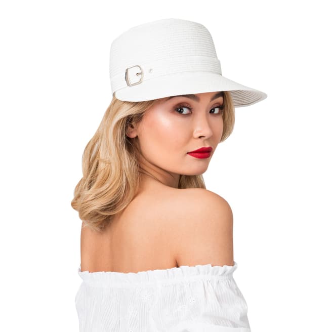 Pia Rossini White/Silver Brady Hat