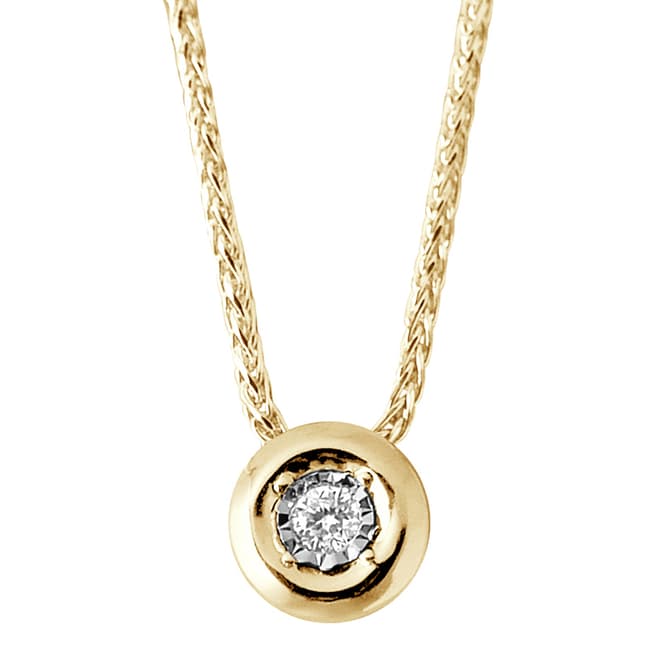 Pretty Solos Gold Solitaire Diamond Necklace
