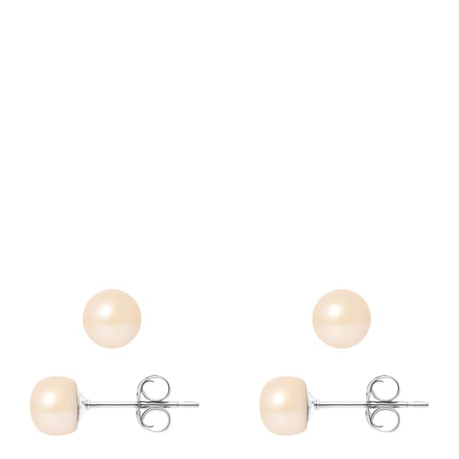 Ateliers Saint Germain Pink Pearl Stud Earrings 6-7mm