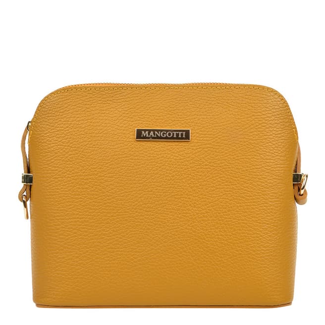 Mangotti Yellow Leather Crossbody Bag