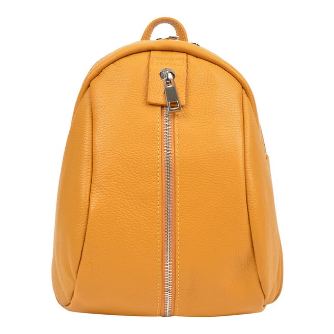 Mangotti Yellow Leather Backpack