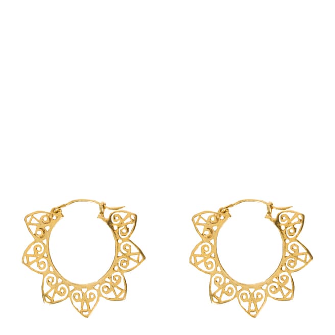 Opuline Gold Hoop Earrings