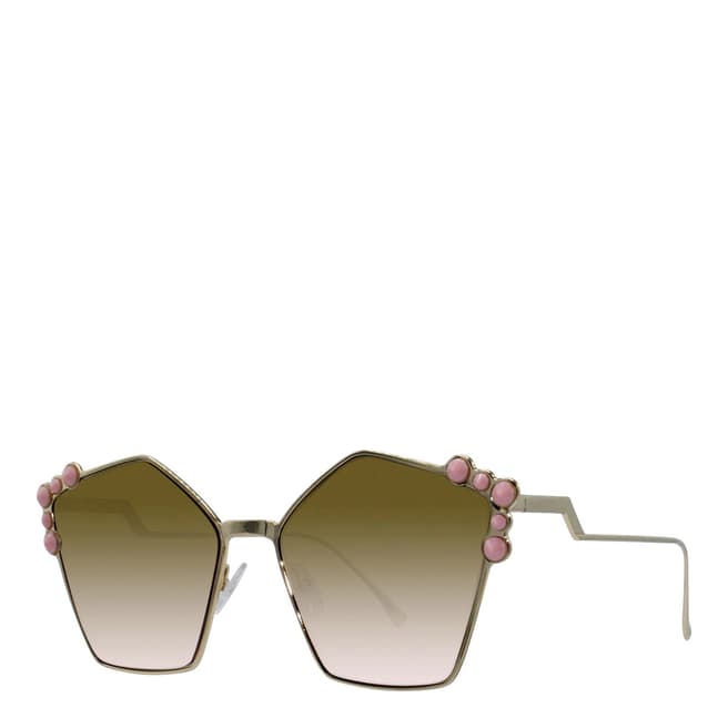 Fendi Women's Rose Gold Sunglasses 57mm
